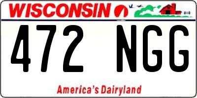 WI license plate 472NGG