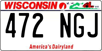 WI license plate 472NGJ