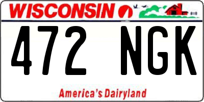 WI license plate 472NGK