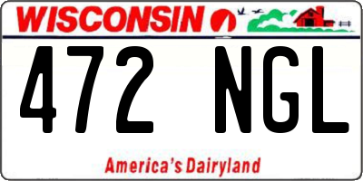WI license plate 472NGL