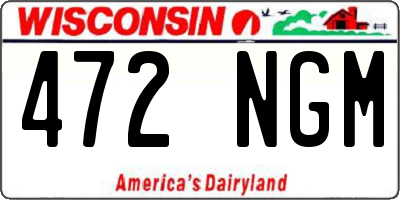 WI license plate 472NGM