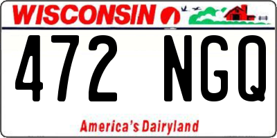 WI license plate 472NGQ