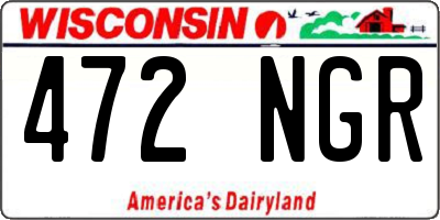 WI license plate 472NGR