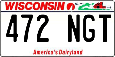WI license plate 472NGT