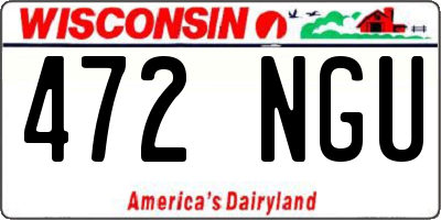 WI license plate 472NGU