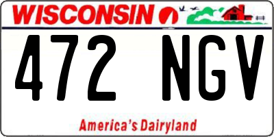 WI license plate 472NGV