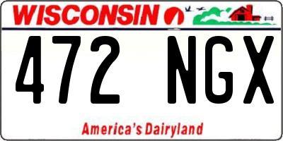 WI license plate 472NGX