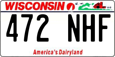 WI license plate 472NHF
