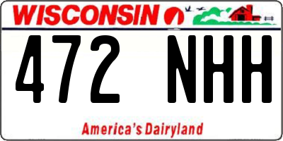 WI license plate 472NHH