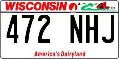 WI license plate 472NHJ