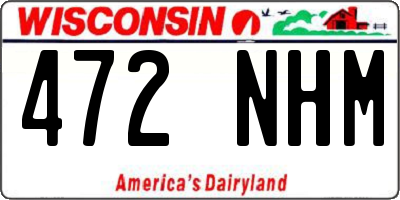 WI license plate 472NHM