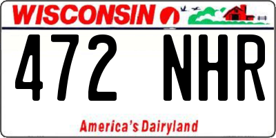 WI license plate 472NHR