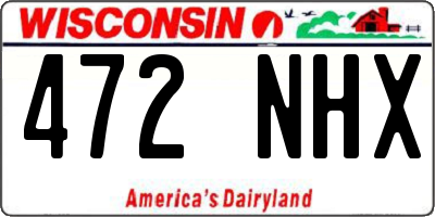 WI license plate 472NHX