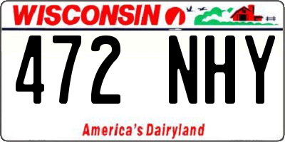 WI license plate 472NHY