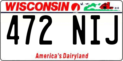 WI license plate 472NIJ