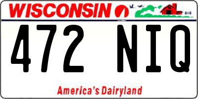 WI license plate 472NIQ