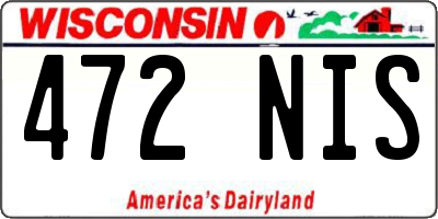 WI license plate 472NIS
