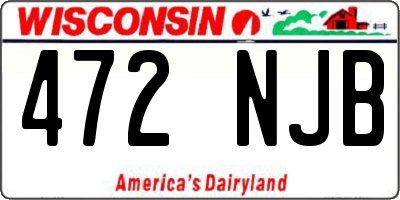 WI license plate 472NJB