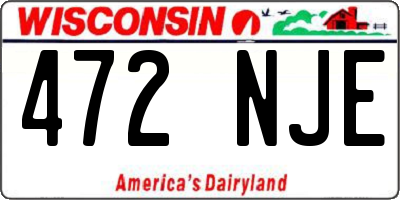 WI license plate 472NJE