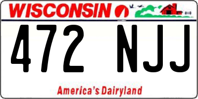 WI license plate 472NJJ