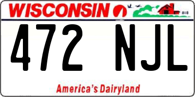 WI license plate 472NJL