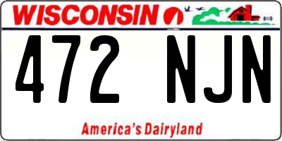 WI license plate 472NJN