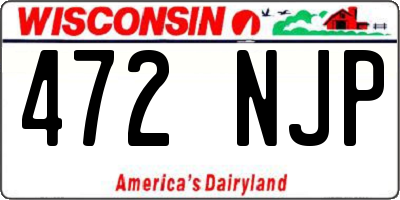 WI license plate 472NJP