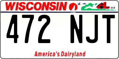 WI license plate 472NJT