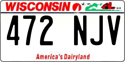 WI license plate 472NJV