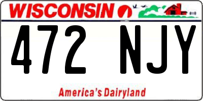 WI license plate 472NJY