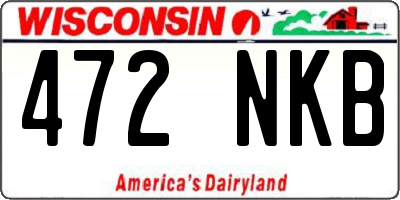 WI license plate 472NKB