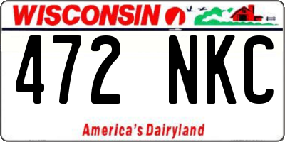 WI license plate 472NKC