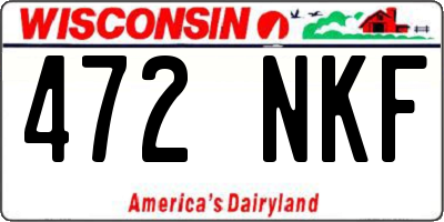 WI license plate 472NKF