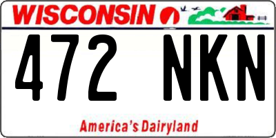 WI license plate 472NKN