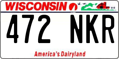 WI license plate 472NKR