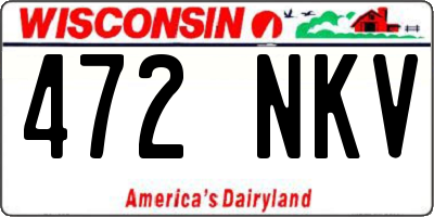 WI license plate 472NKV