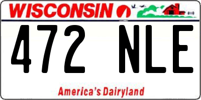 WI license plate 472NLE