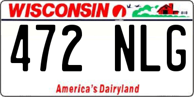 WI license plate 472NLG