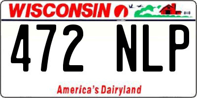 WI license plate 472NLP