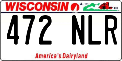 WI license plate 472NLR