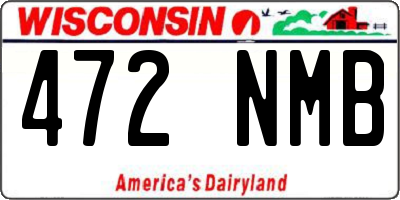 WI license plate 472NMB