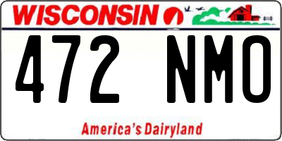 WI license plate 472NMO