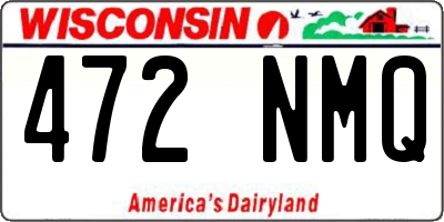WI license plate 472NMQ