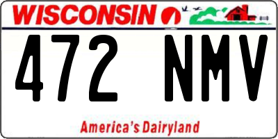 WI license plate 472NMV