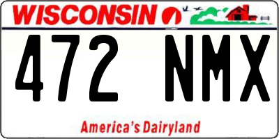 WI license plate 472NMX
