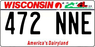 WI license plate 472NNE