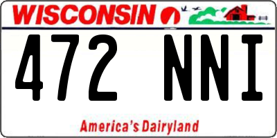 WI license plate 472NNI
