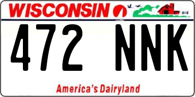 WI license plate 472NNK
