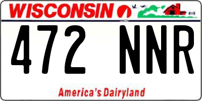 WI license plate 472NNR