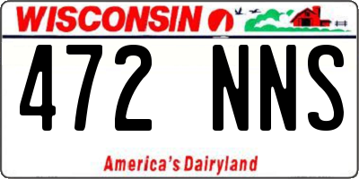WI license plate 472NNS